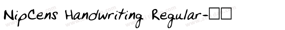 NipCens Handwriting Regular字体转换
